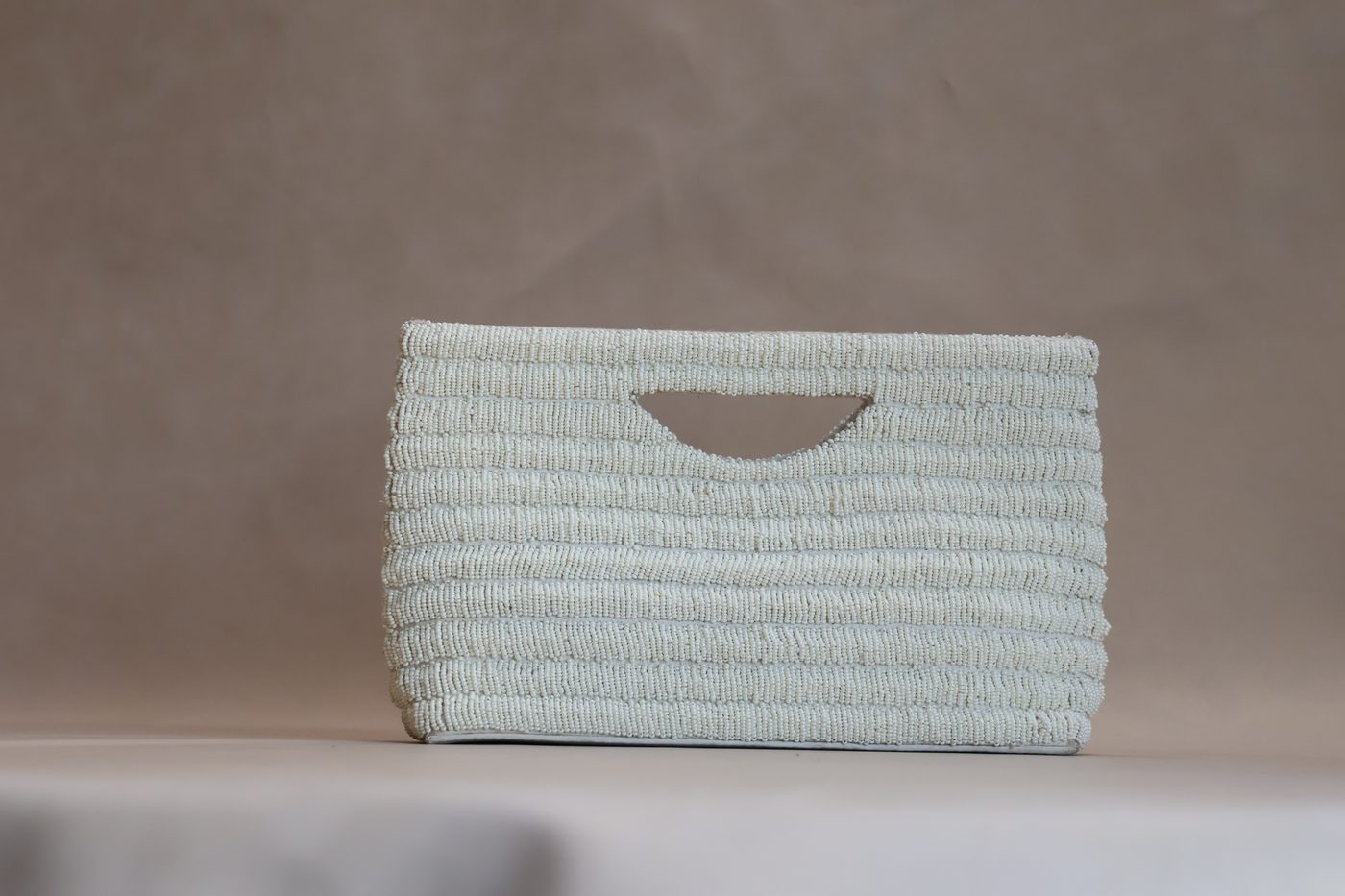 Ivory Cutout Clutch by Celeste