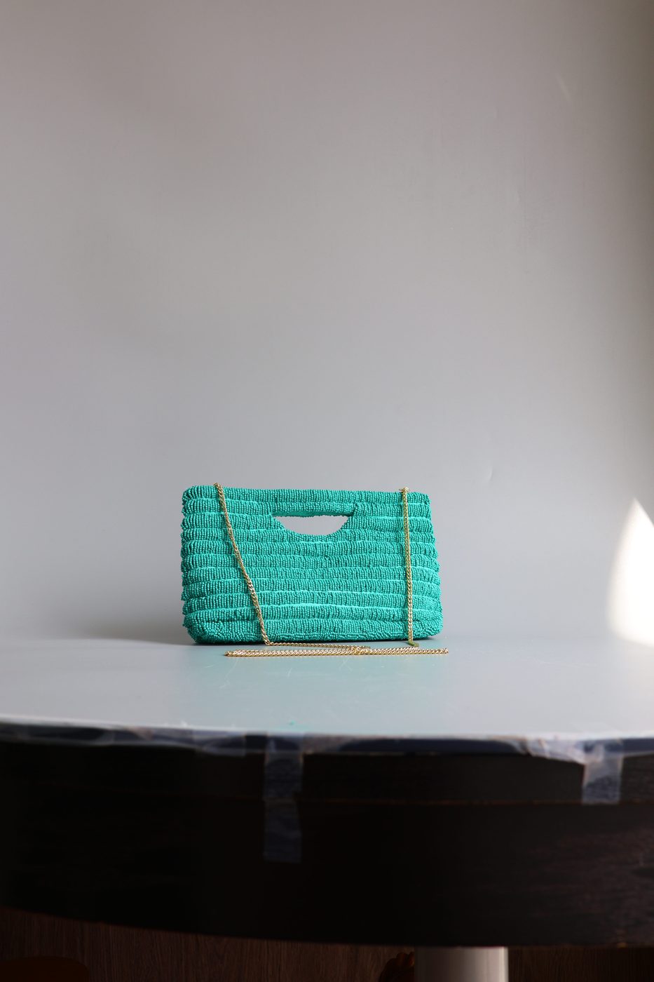 Lagoon Cutout Clutch by Celeste