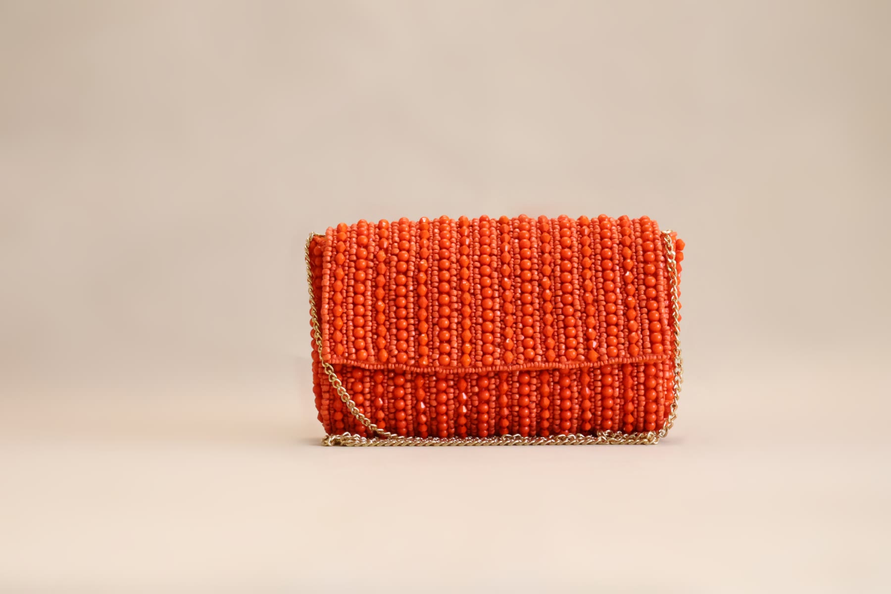 Facet Beaded Envelope Clutch by Celeste