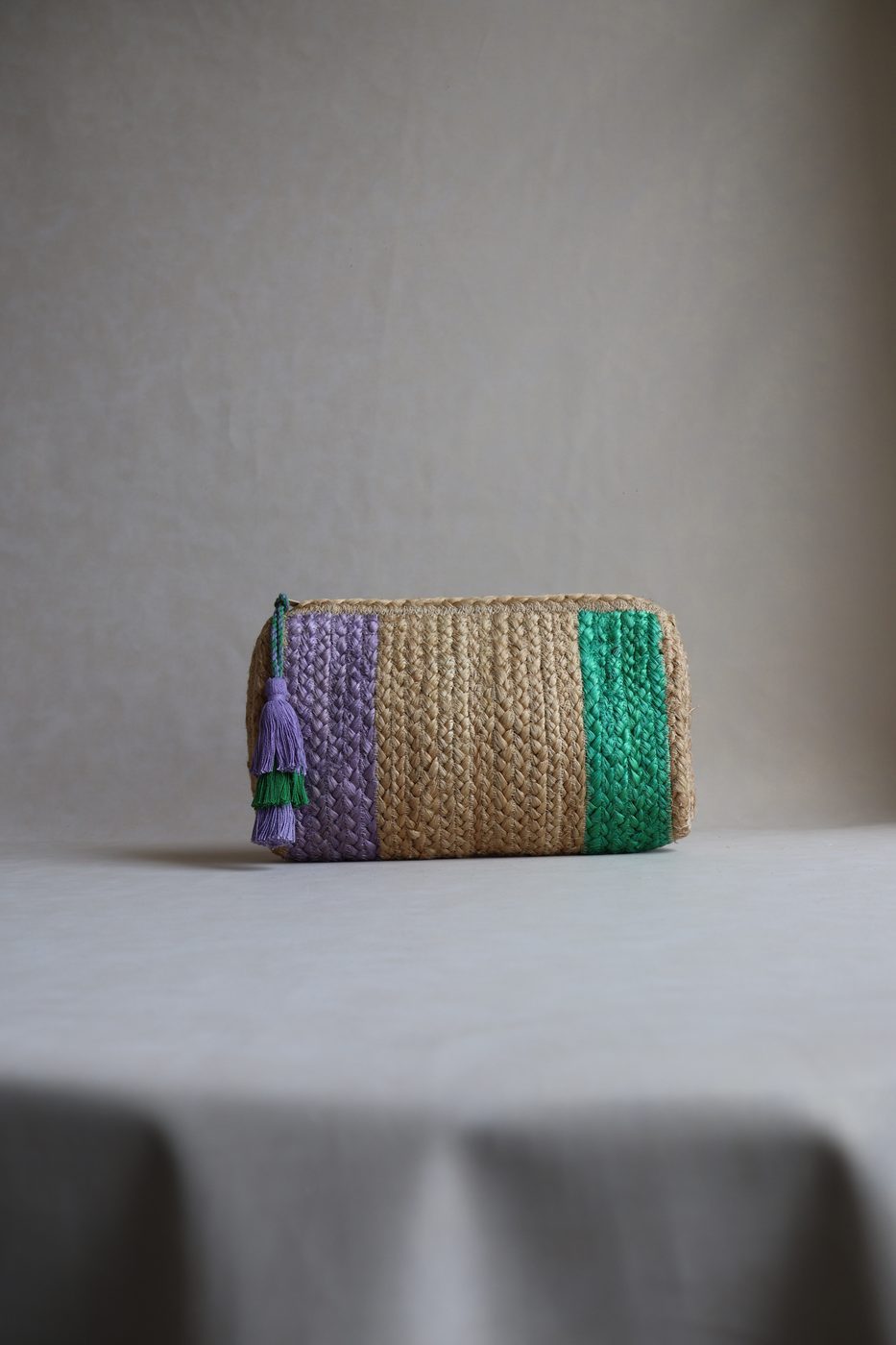 Colourblock Stripe Clutch by Indi Roots