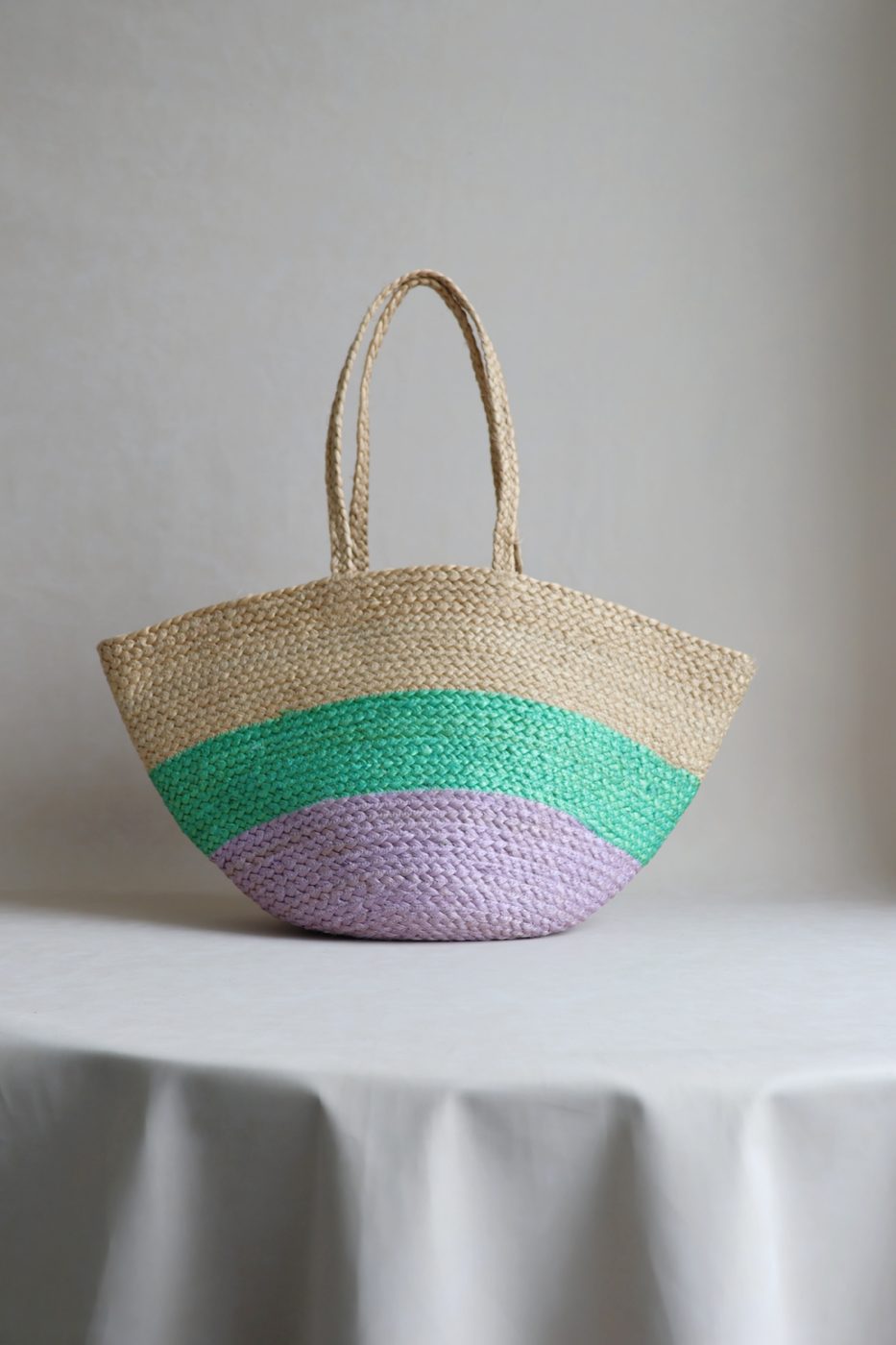Colourblock Basket Tote by Indi Roots