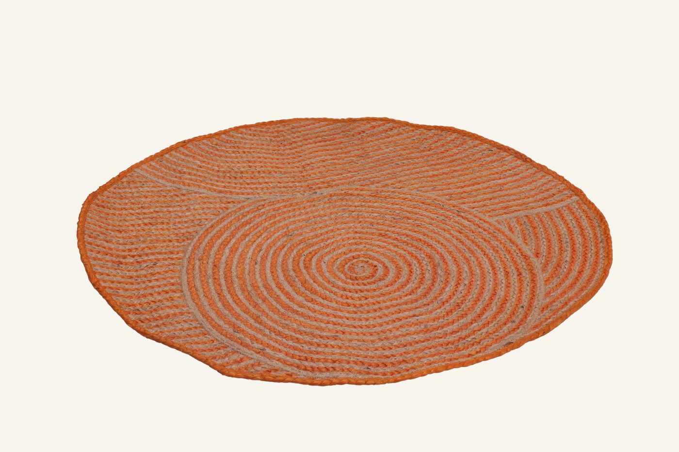 Tangerine Spiral Rug by Indi Roots