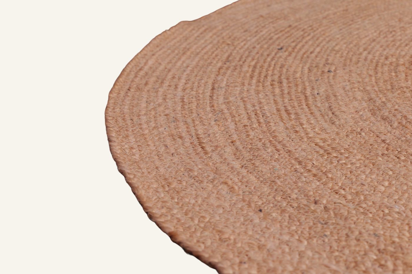 Braided Sand Circle Rug by Indi Roots
