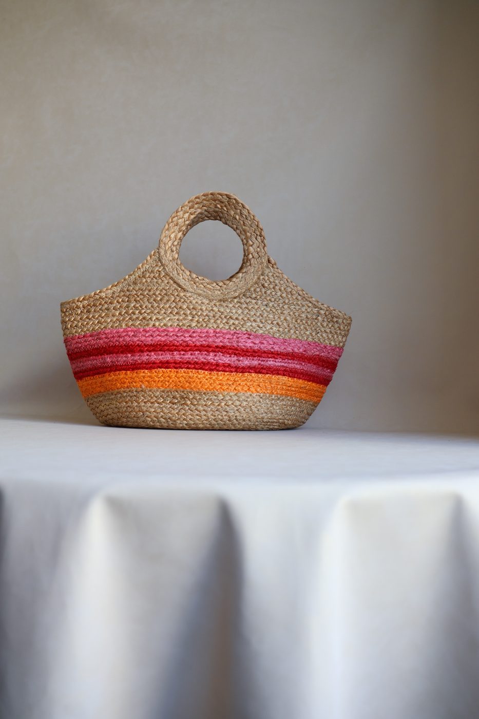 Rainbow Ring-Handle Tote by Indi Roots