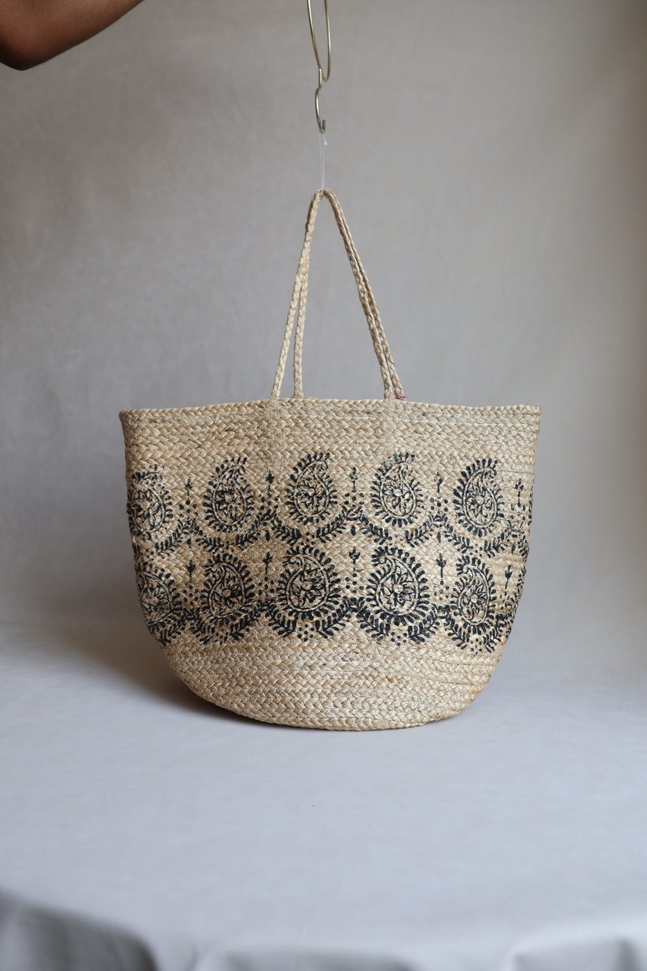 Blockprint Scallop Tote by Indi Roots