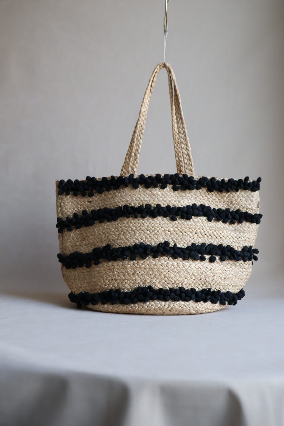 Pom Stripe Tote by Indi Roots