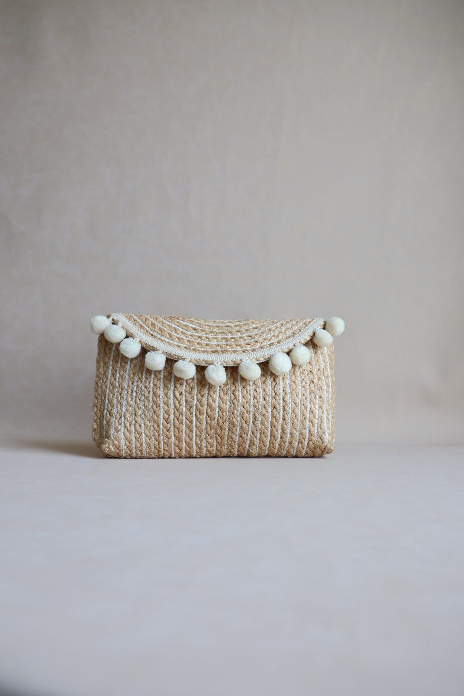 Pearl Pom-Pom Clutch by Indi Roots