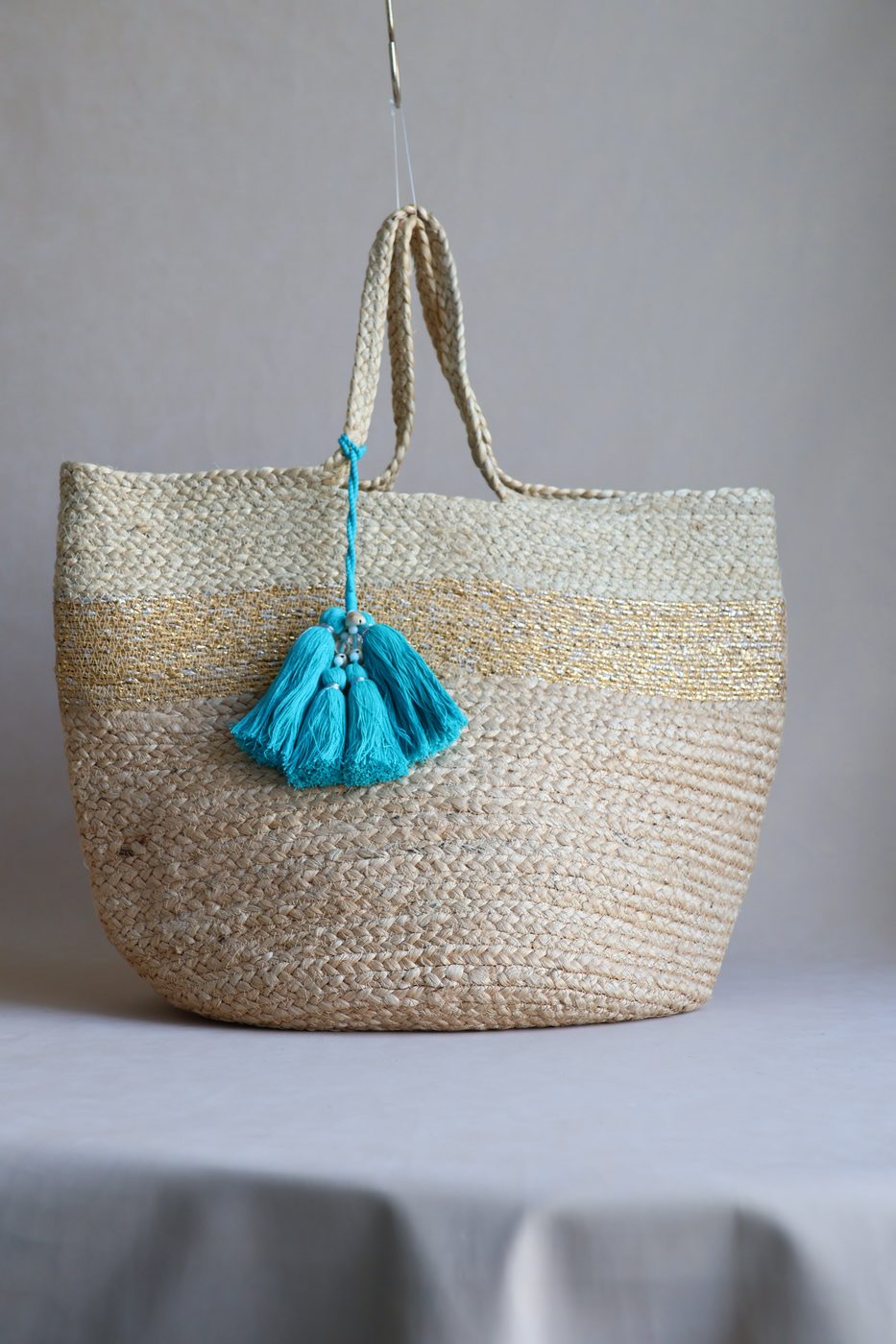Panelled Tassel Tote by Indi Roots