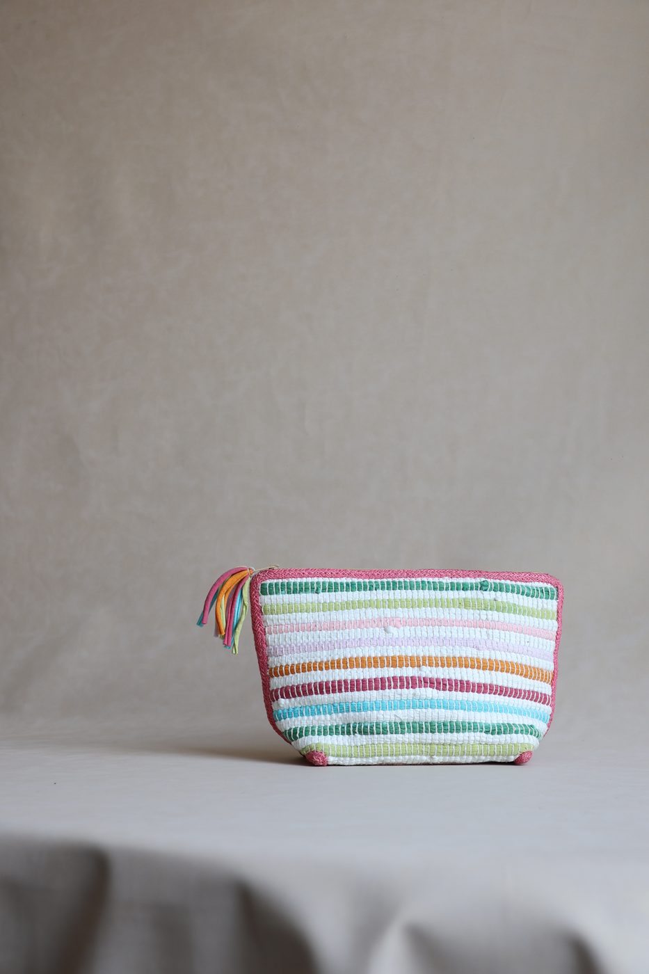Riviera Stripe Zip Pouch by Uniqa