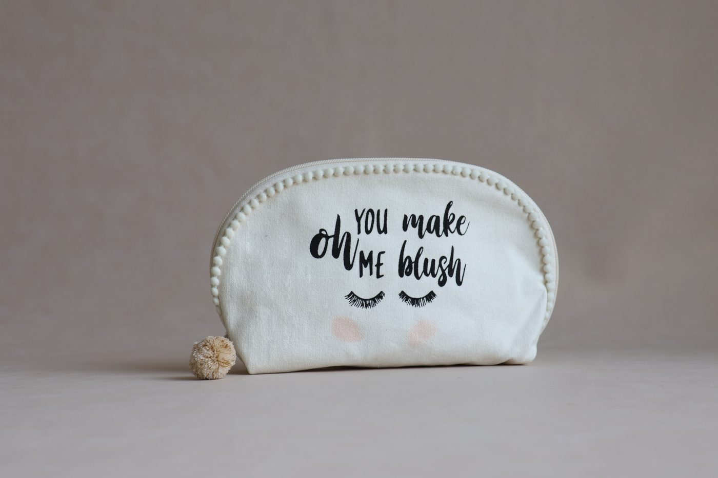 Blush Note Zip Pouch by Uniqa